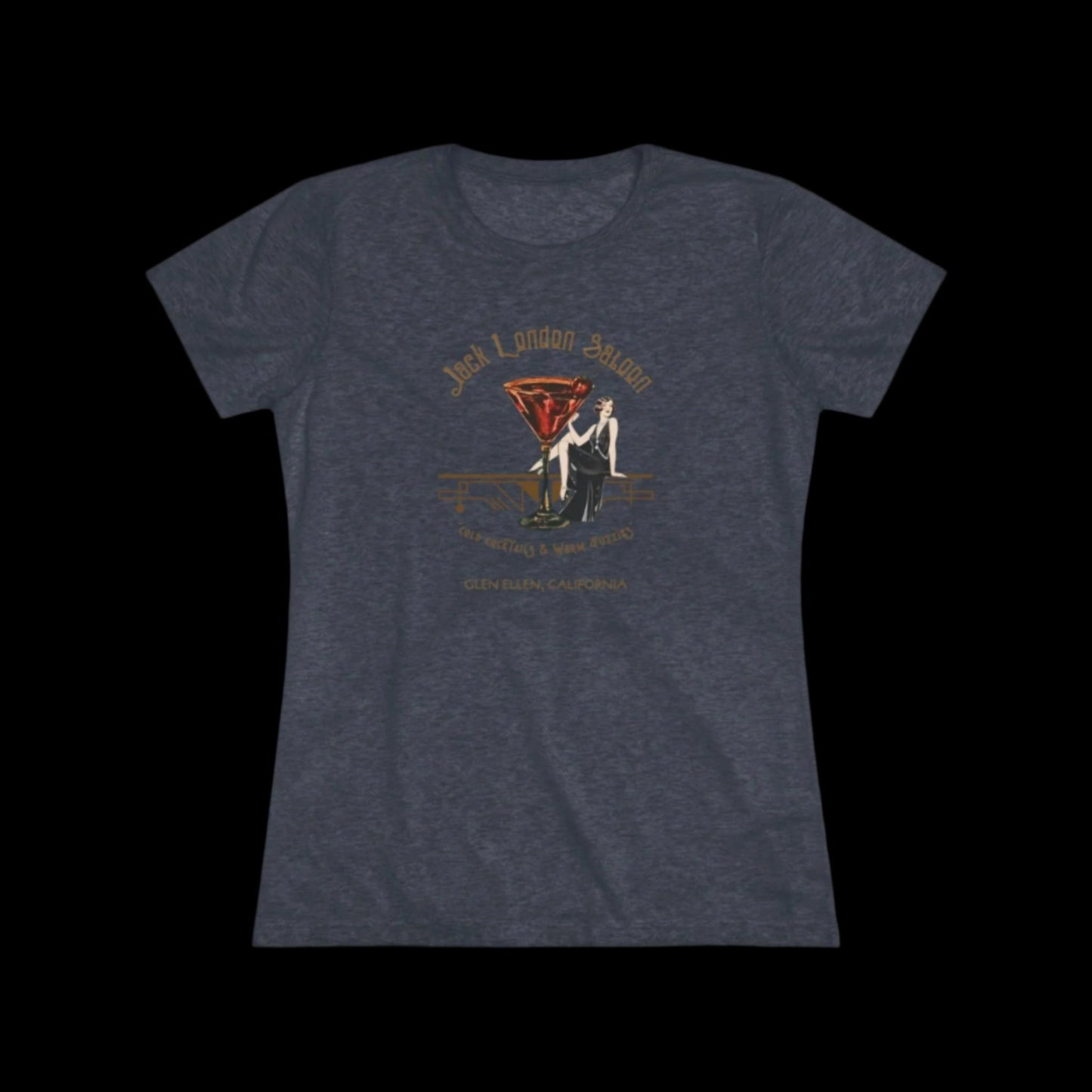 Saloon "Cold Cocktails, Warm Fuzzies" Women's Triblend Tee