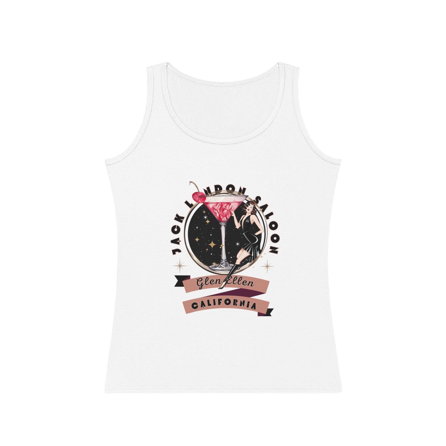 Jack London Saloon "Cherry Cocktail Pinup" Women's Tank  Top