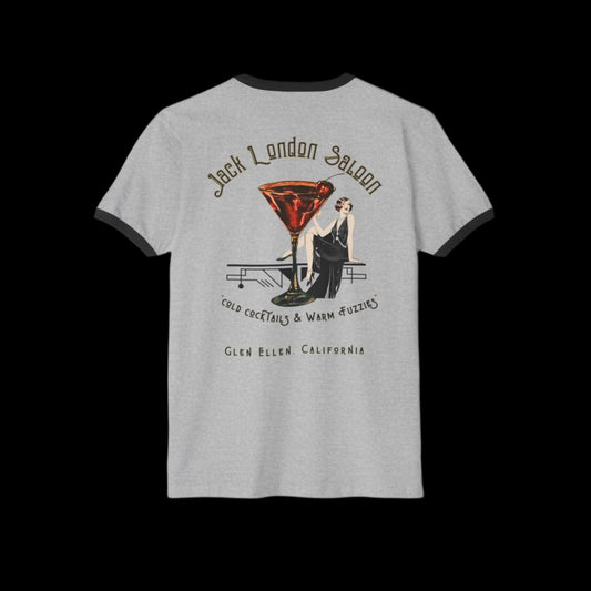 Jack London Saloon "Cold Cocktails" Vintage Style Men's T-Shirt