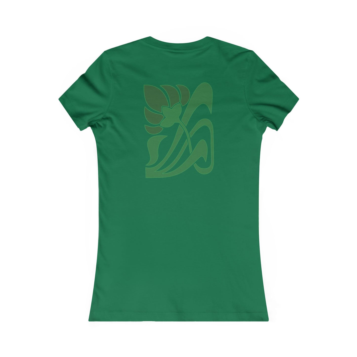 Women's Graphic Tee - Green California Bear Art Nouveau Design