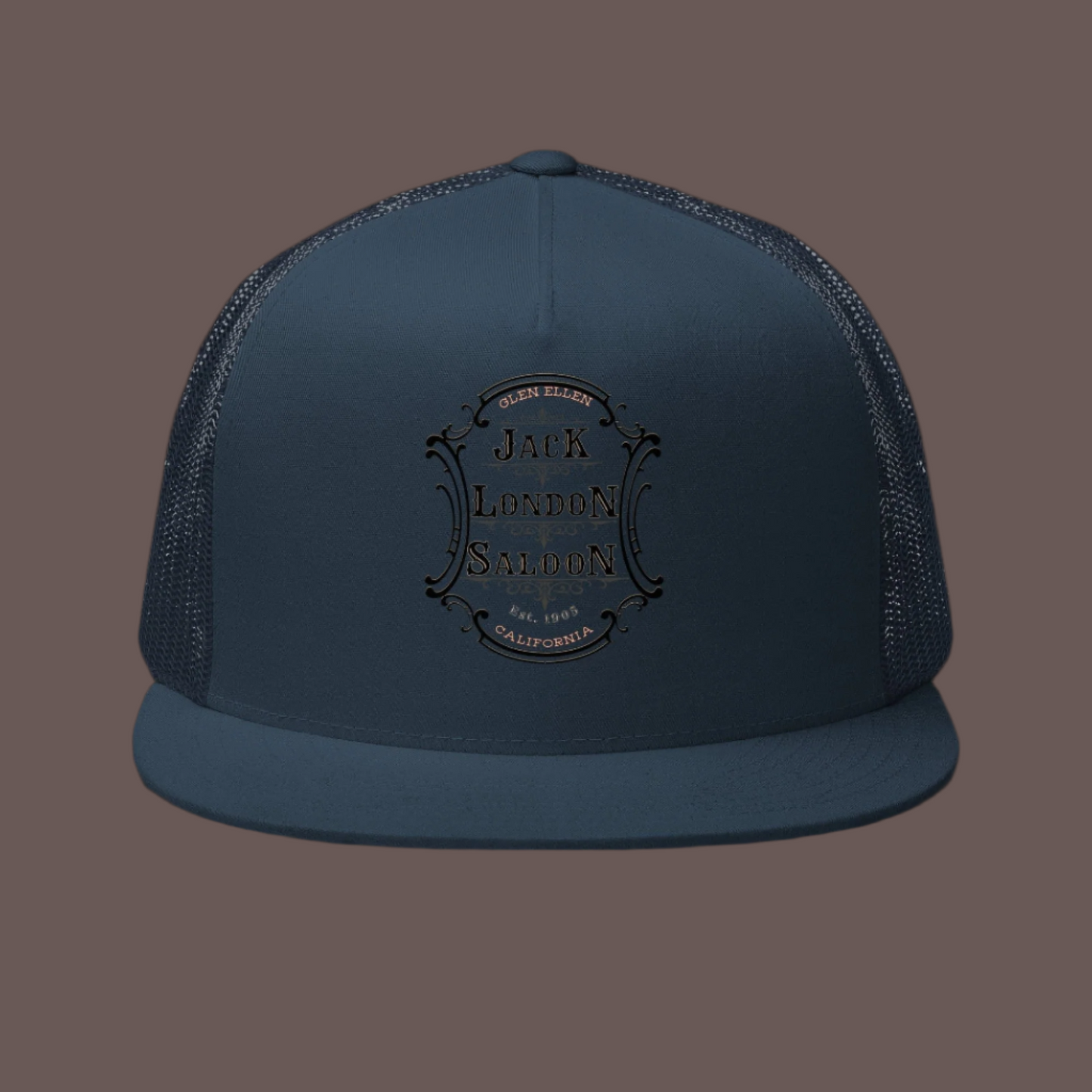 Jack London Saloon Embroidered Emblem Trucker Cap