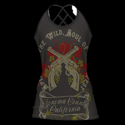 SONOMA COUNTY WILD WEST Open Back Tank Top