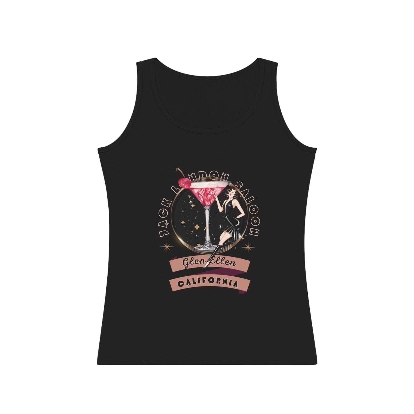 Jack London Saloon "Cherry Cocktail Pinup" Women's Tank  Top