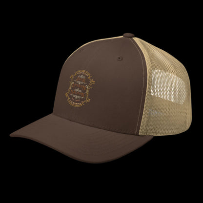 Saloon Gold Old Fashioned Emblem (Embroidered) Trucker Hat