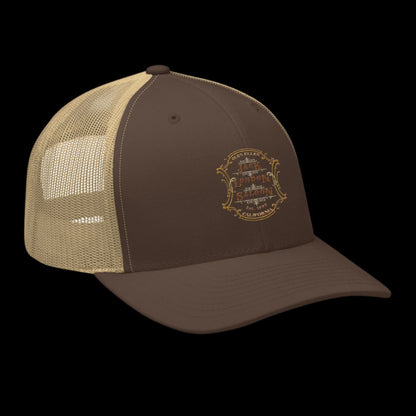 Saloon Gold Old Fashioned Emblem (Embroidered) Trucker Hat